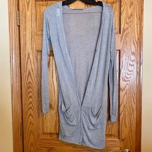 alternative Modal blend Long Cardigan Gray
